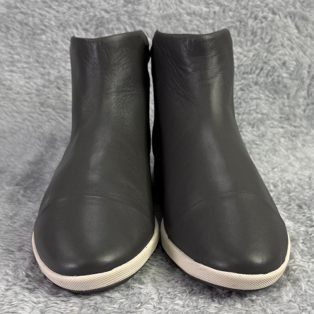 Sava Softwalk Hope Booties Gray Leather Women's Size 9.5 Comfortable Ankle Boot - Picture 3 of 11